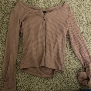 pink long sleeve top